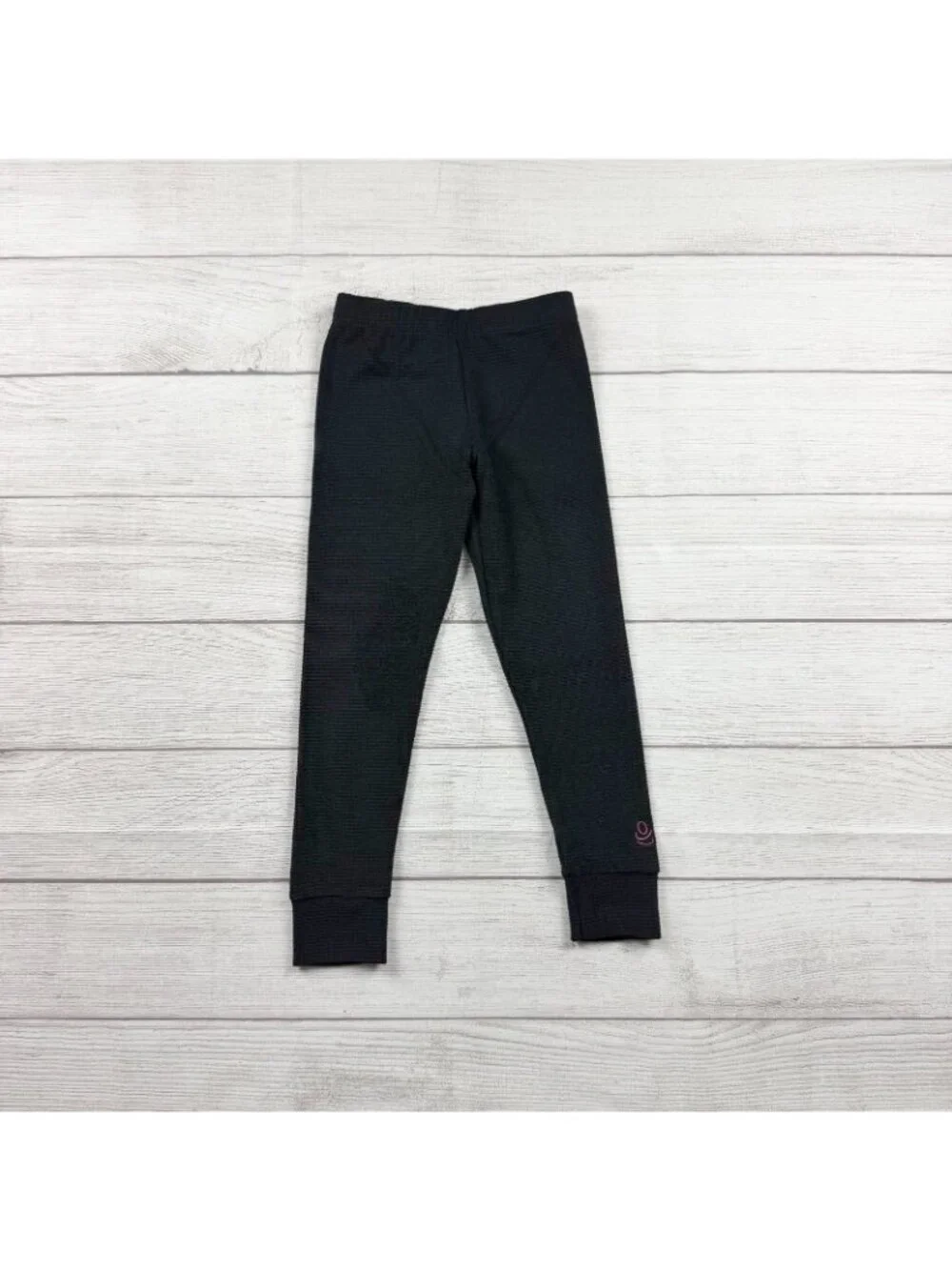 Cuddl Duds Texture Grid Black Thermal Long Sleeve Top Bottom NWT XS 4-5
